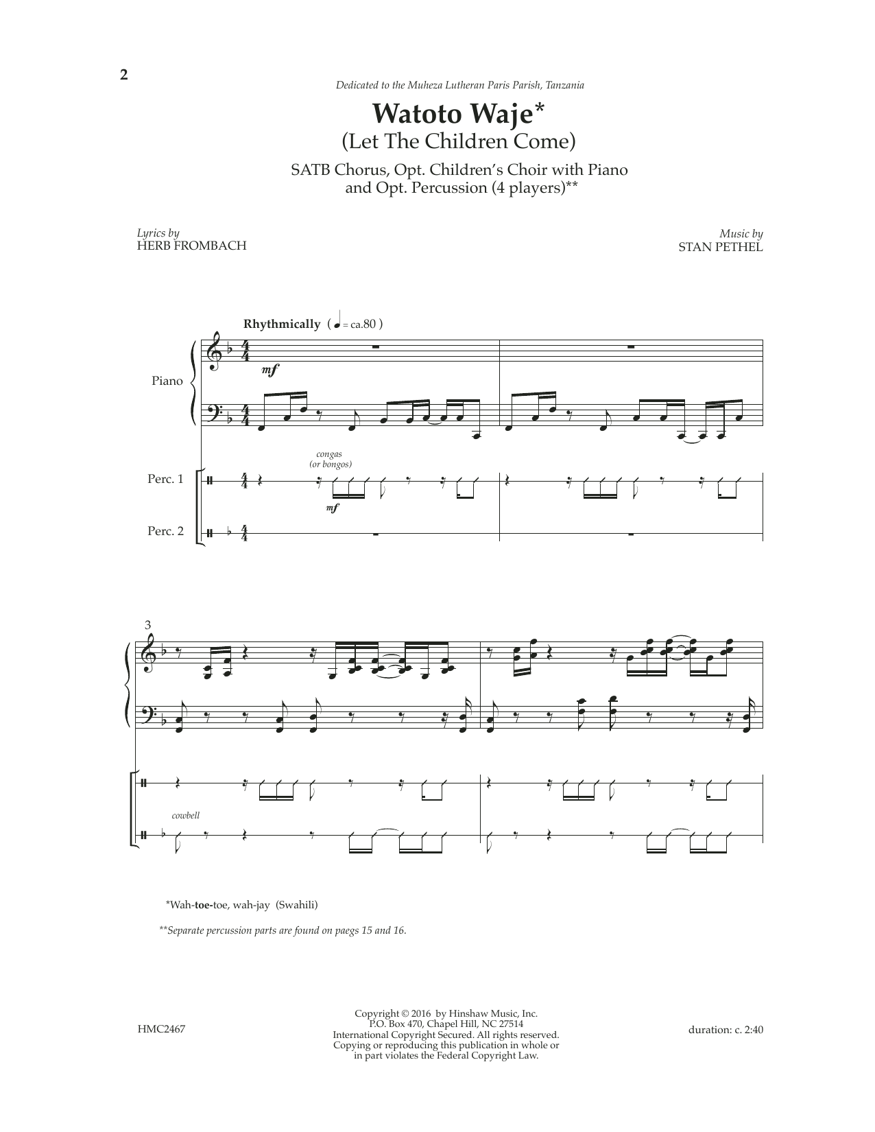 Produktbild zu: Watoto Waje (Let The Children Come)