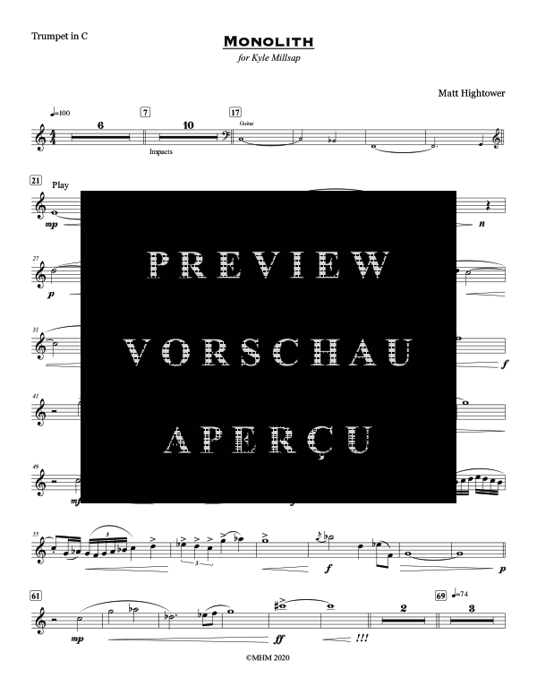 Produktgalerie: Seite 5 von 8 Monolith, , (Trompete in C und Backing Track)