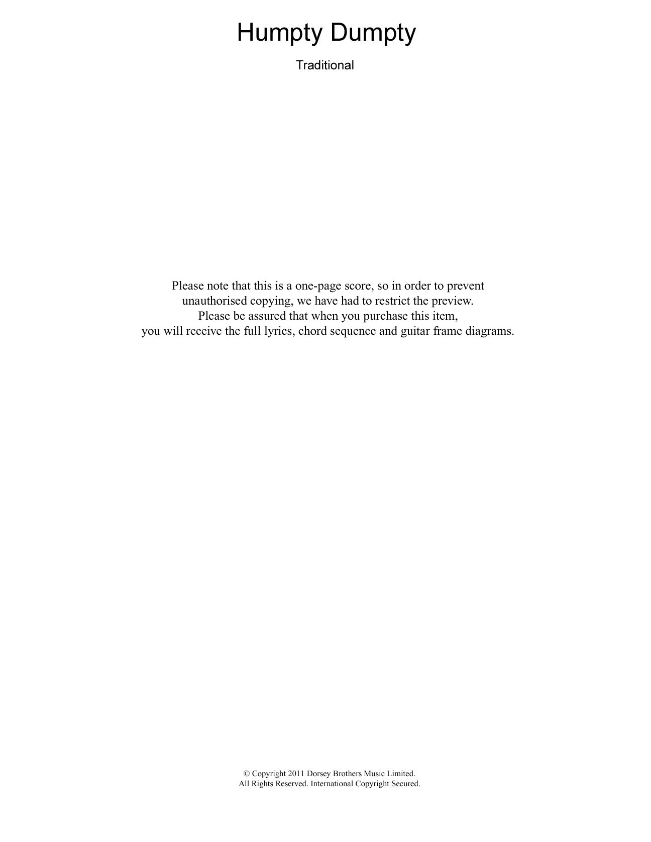 Produktbild zu: Humpty Dumpty