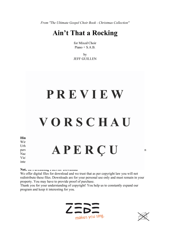 Produktgalerie: Seite 4 von 6 Ain´t That a Rocking, , Gemischter Chor SAB und Klavier