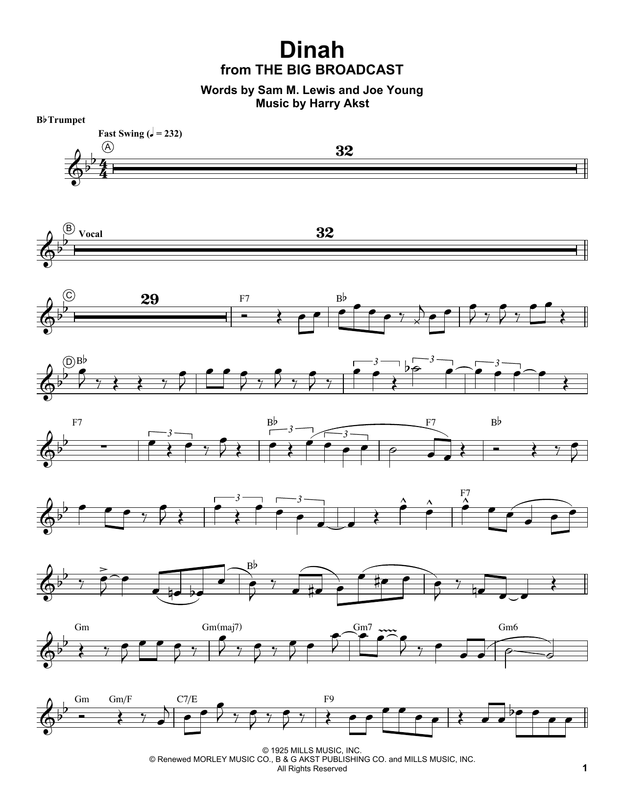 Produktgalerie: Seite 1 von 1 Dinah, Louis Armstrong, Trompete