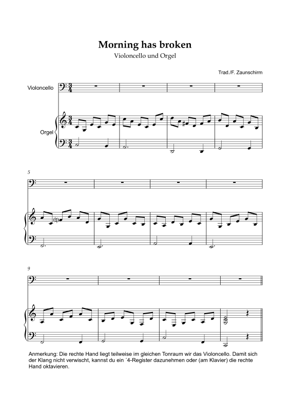 Produktbild zu: Morning has brokenTraditional