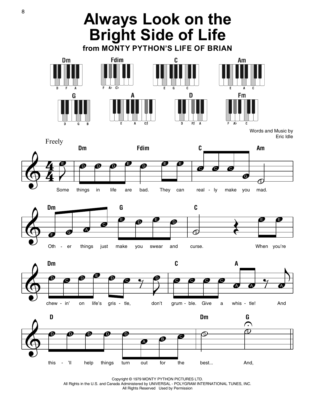 Product picture to:  Always Look On The Bright Side Of Life (from Spamalot) - Monty Python