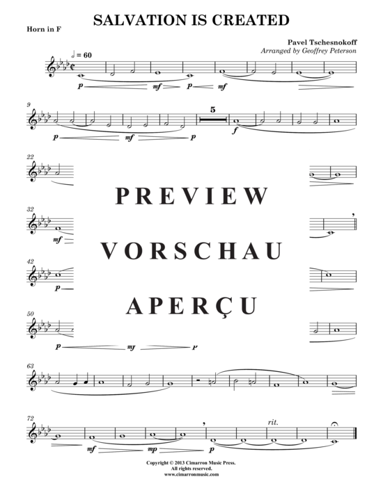 Produktgalerie: Seite 10 von 12 Salvation is Created , , (Blechbläser-Quintett)