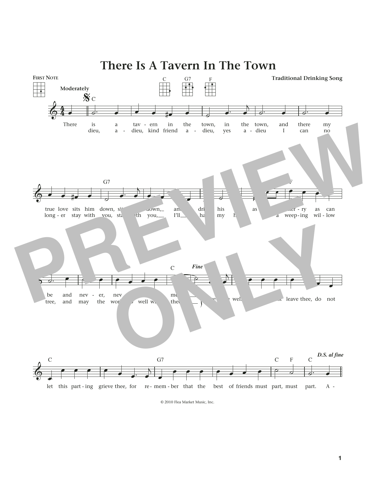 Product gallery: Page 1 of 1 There Is A Tavern In The Town (from The Daily Ukulele) (arr. Liz and Jim Beloff), Traditional Drinking Song