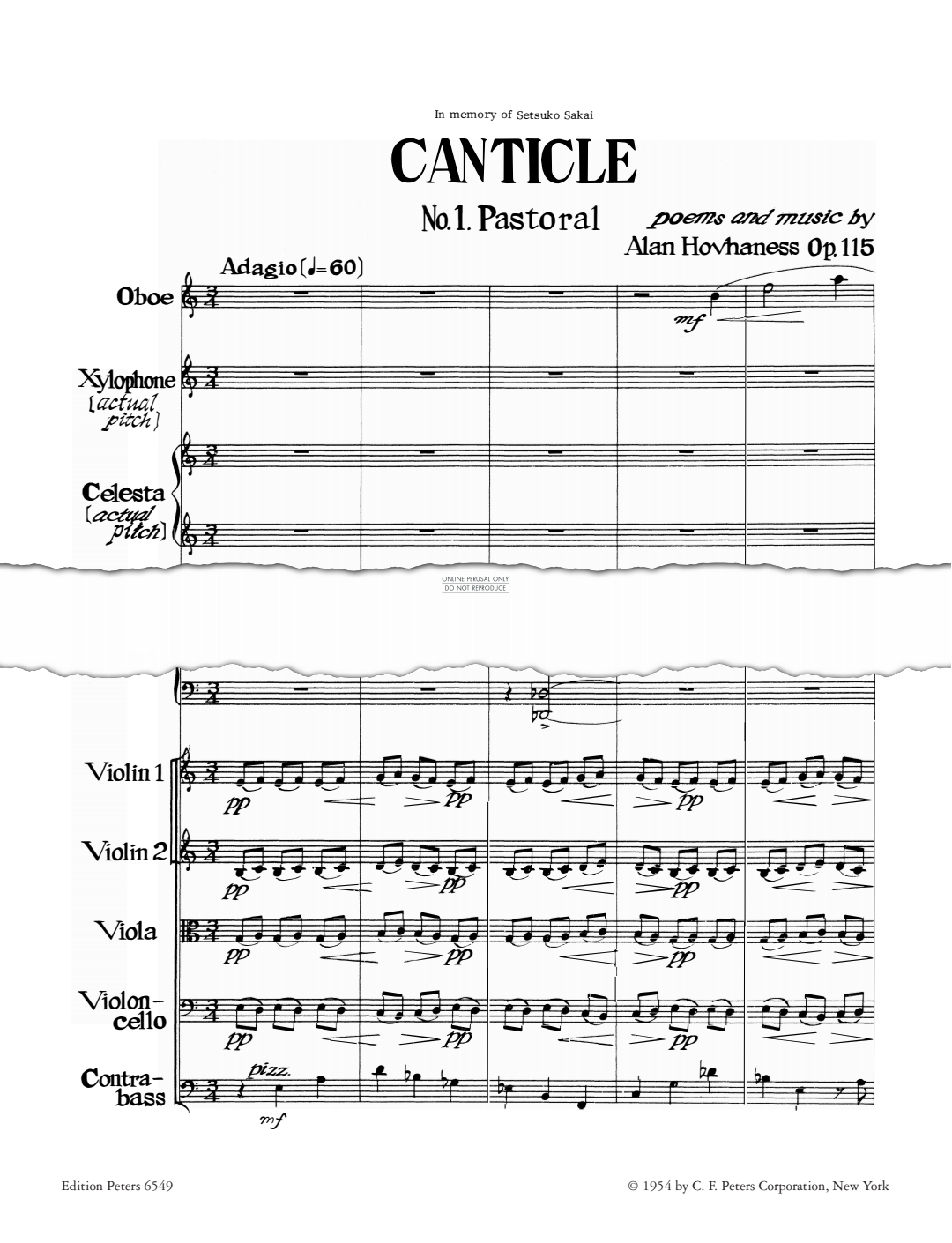Produktbild zu: Canticle (Op. 115, Full Score)