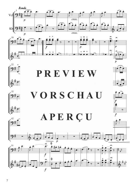 Produktgalerie: Seite 8 von 10 Duo Nr. 1 G-Dur Opus 50, , Cello und Kontrabass