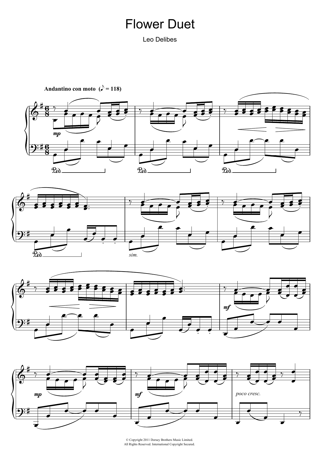 Produktbild zu: Flower Duet (from Lakme)