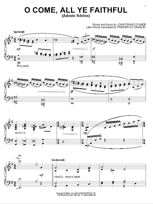 Produktbild zu: O Come, All Ye Faithful (Adeste Fideles)