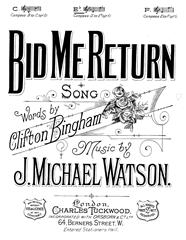 cover: Bid Me Return, Michael Watson, Gesang, Klavier