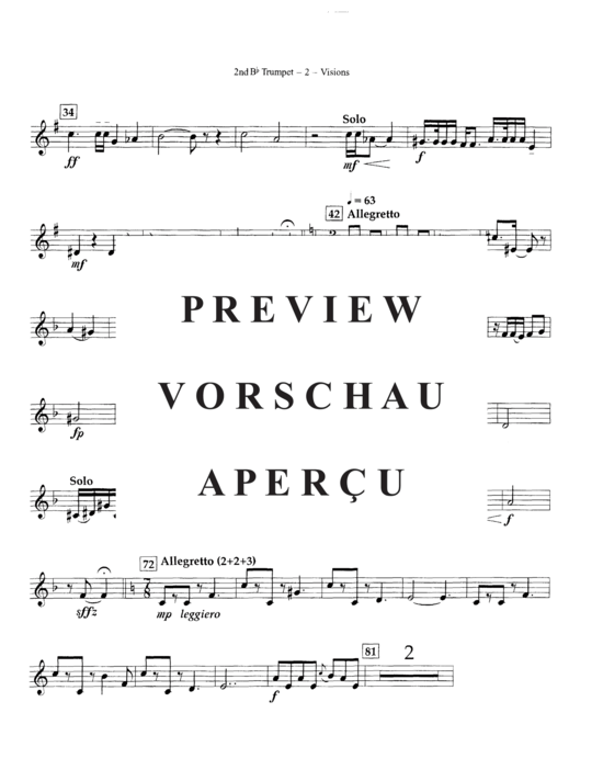 Produktgalerie: Seite 20 von 21 Visions , , (Blechbläserquartett 2x Trompete, Euphonium + Tuba)
