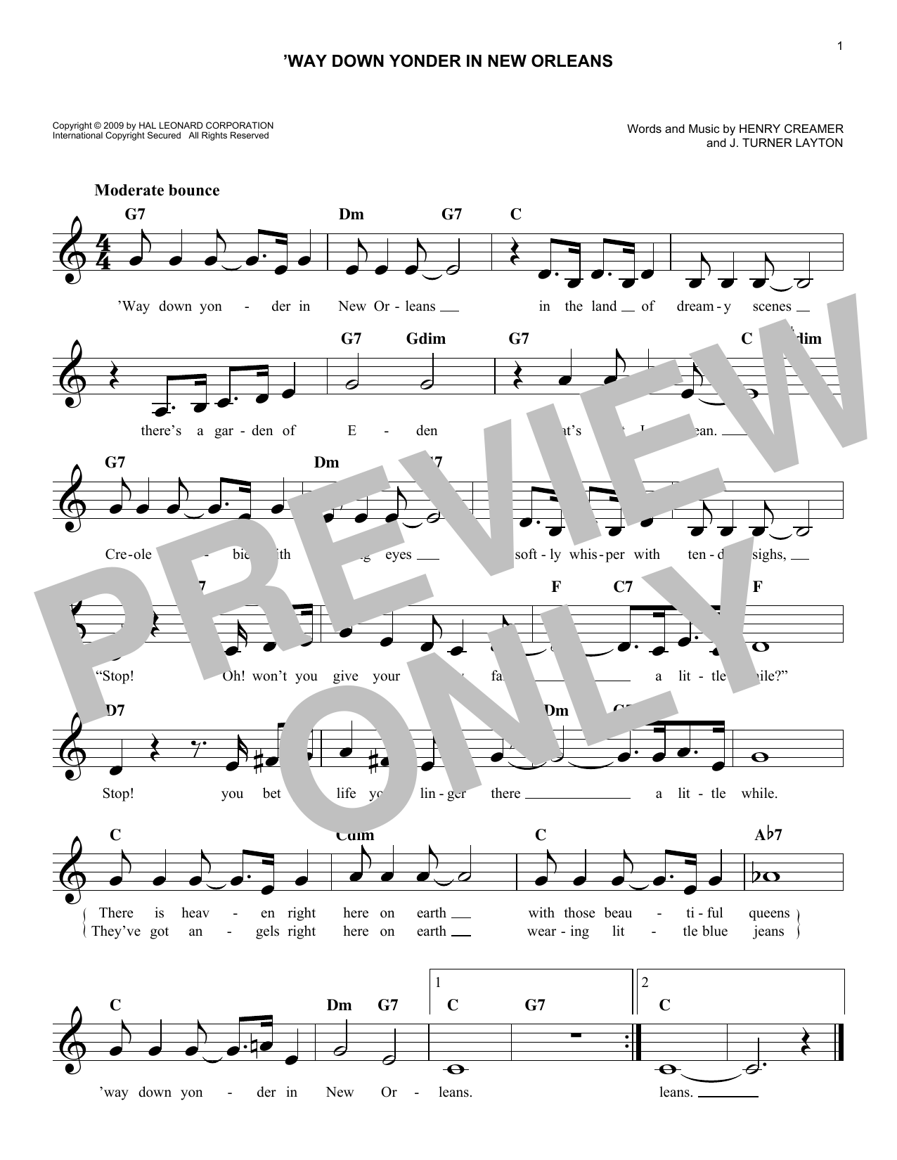 Product picture to: 'Way Down Yonder In New Orleans