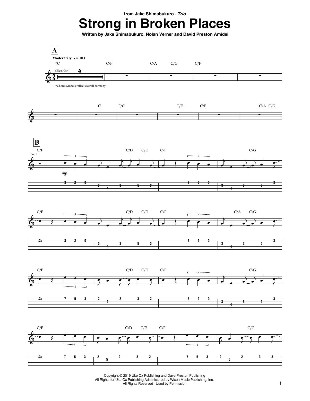 Product gallery: Page 1 of 1 Strong In Broken Places, Jake Shimabukuro Trio