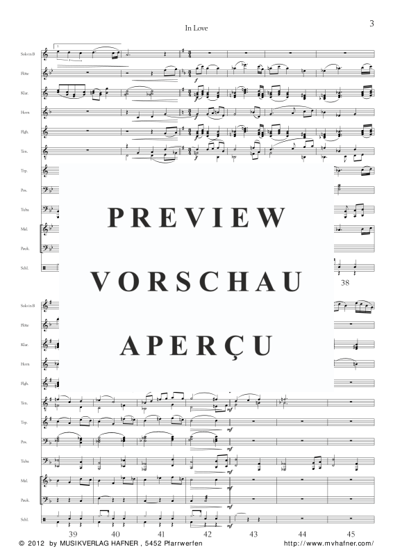 Product gallery: Page 8 of 11 In Love - Ballade, , (large wind orchestra and flugelhorn solo)