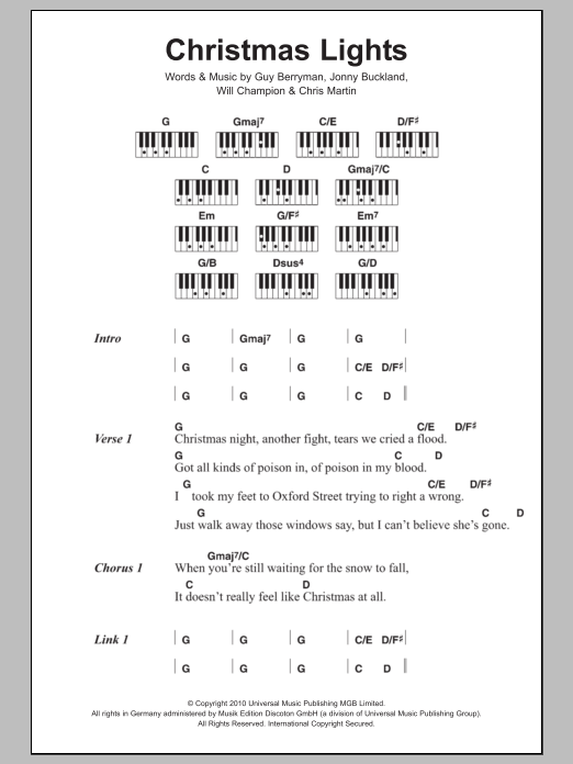Produktbild zu:  Christmas Lights - Coldplay