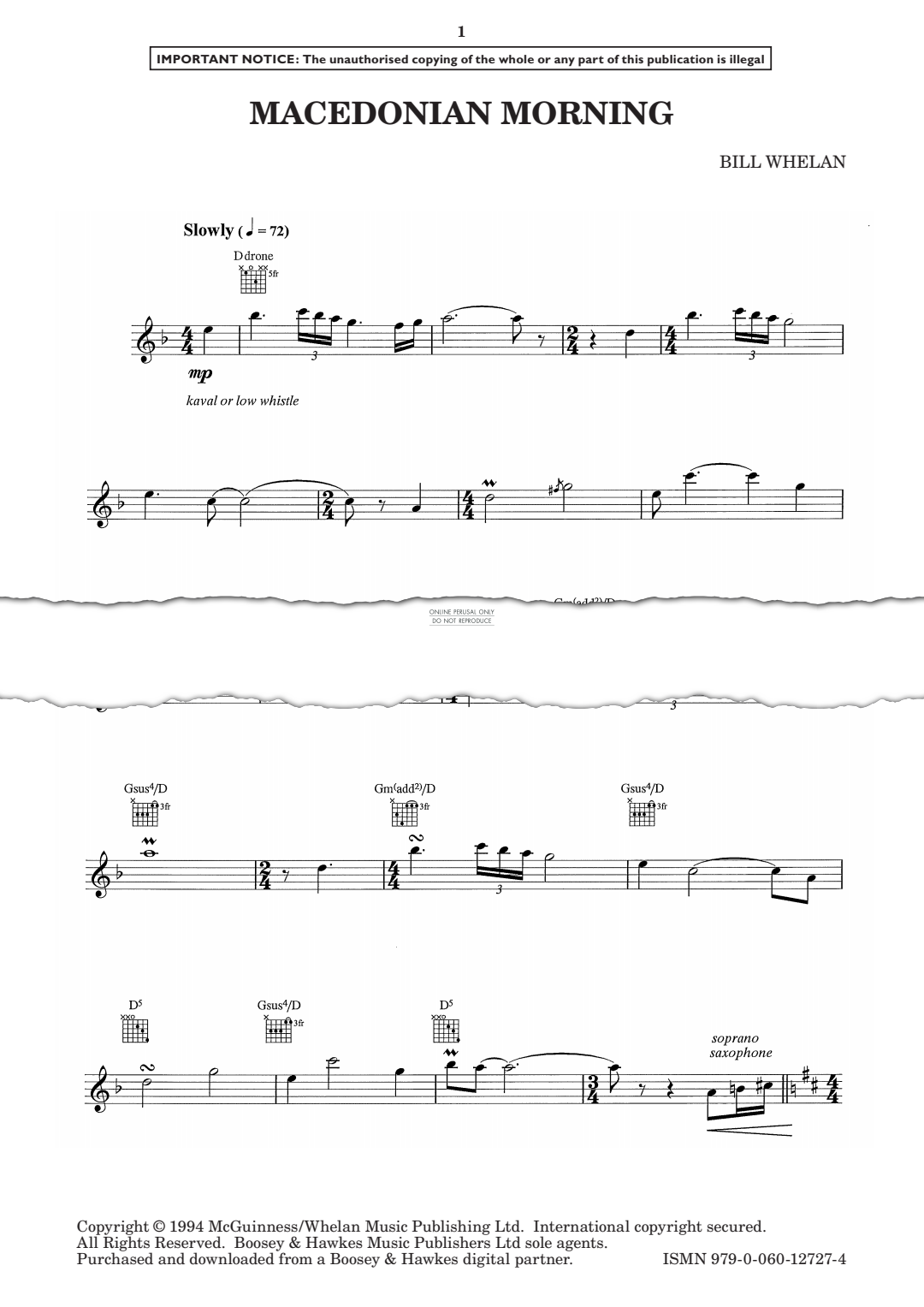 Produktgalerie: Seite 1 von 1 Macedonian Morning (from 'Riverdance'), Bill Whelan, Klavier