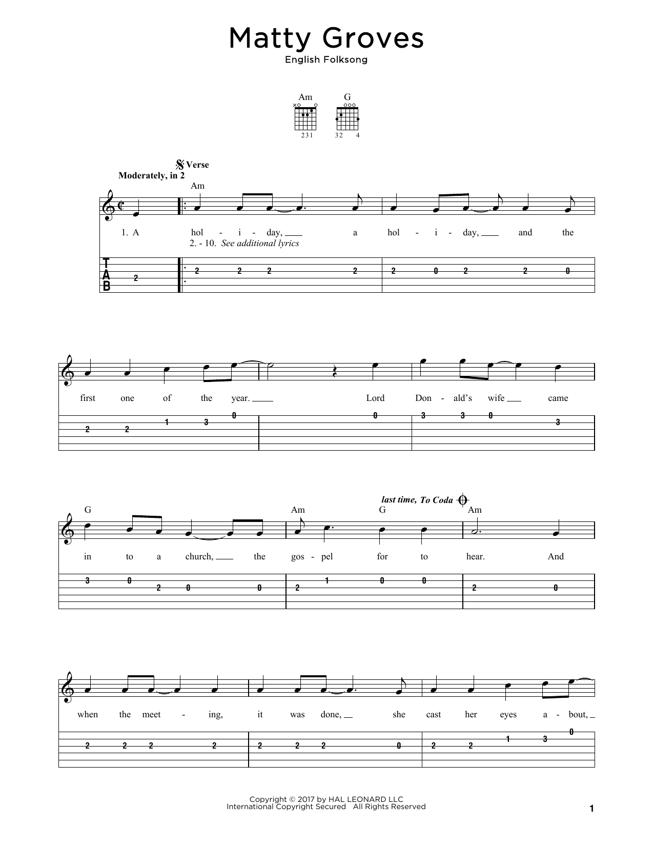 Product gallery: Page 1 of 1 Matty Groves, English Folksong