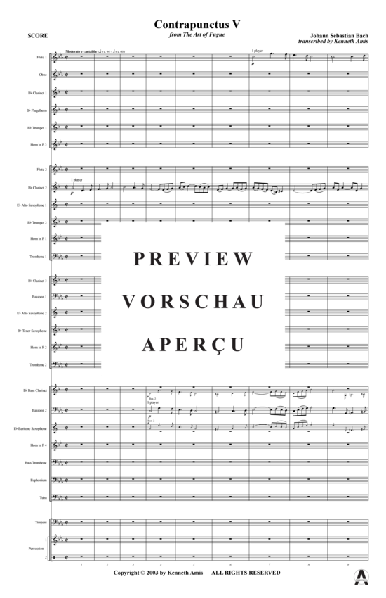 Produktgalerie: Seite 4 von 14 Contrapunctus 5 aus Kunst der Fuge , , (Concert Band)