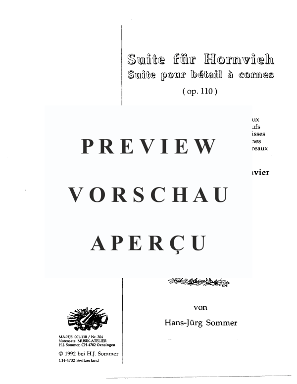 Product gallery: Page 3 of 11 Suite for Hornvieh, Op. 110, , Alphorn In F and Piano