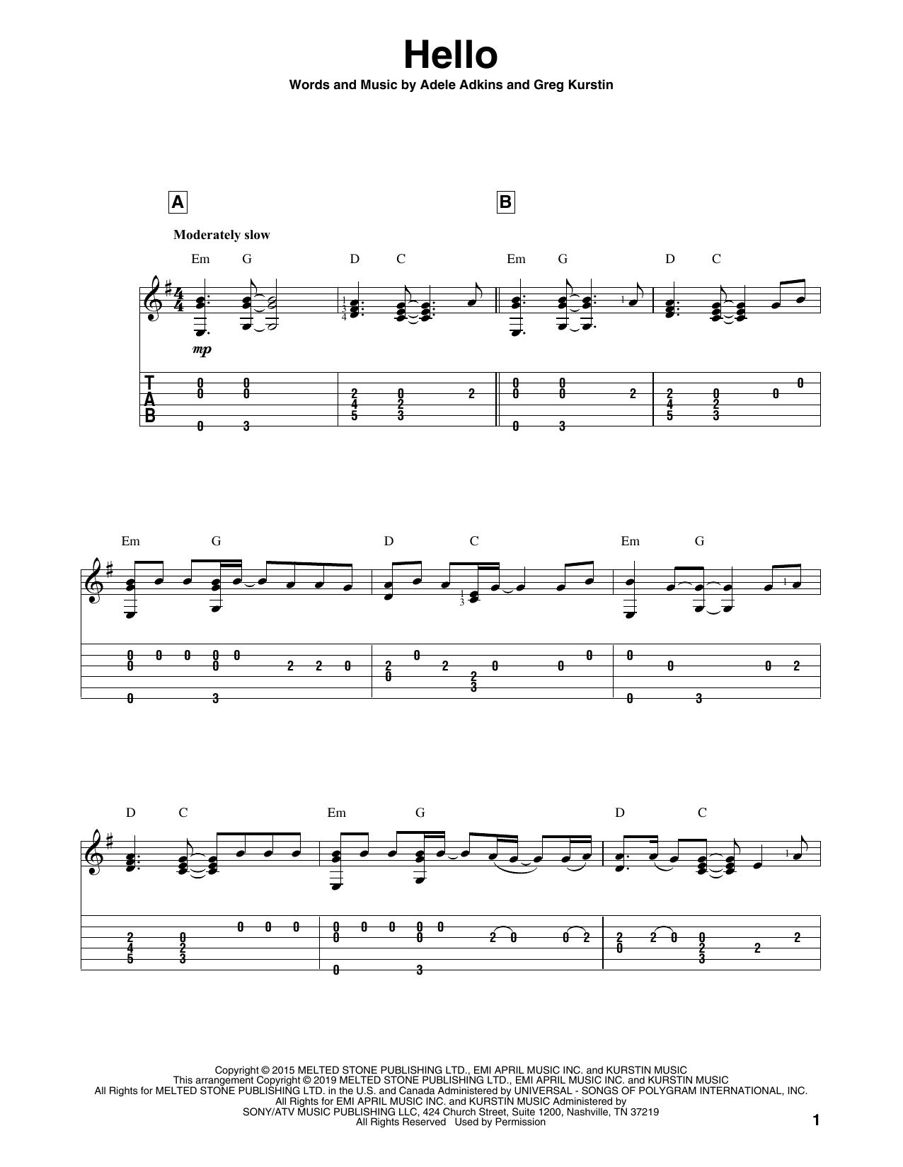 Produktgalerie: Seite 1 von 1 Hello, Adele, Gitarre