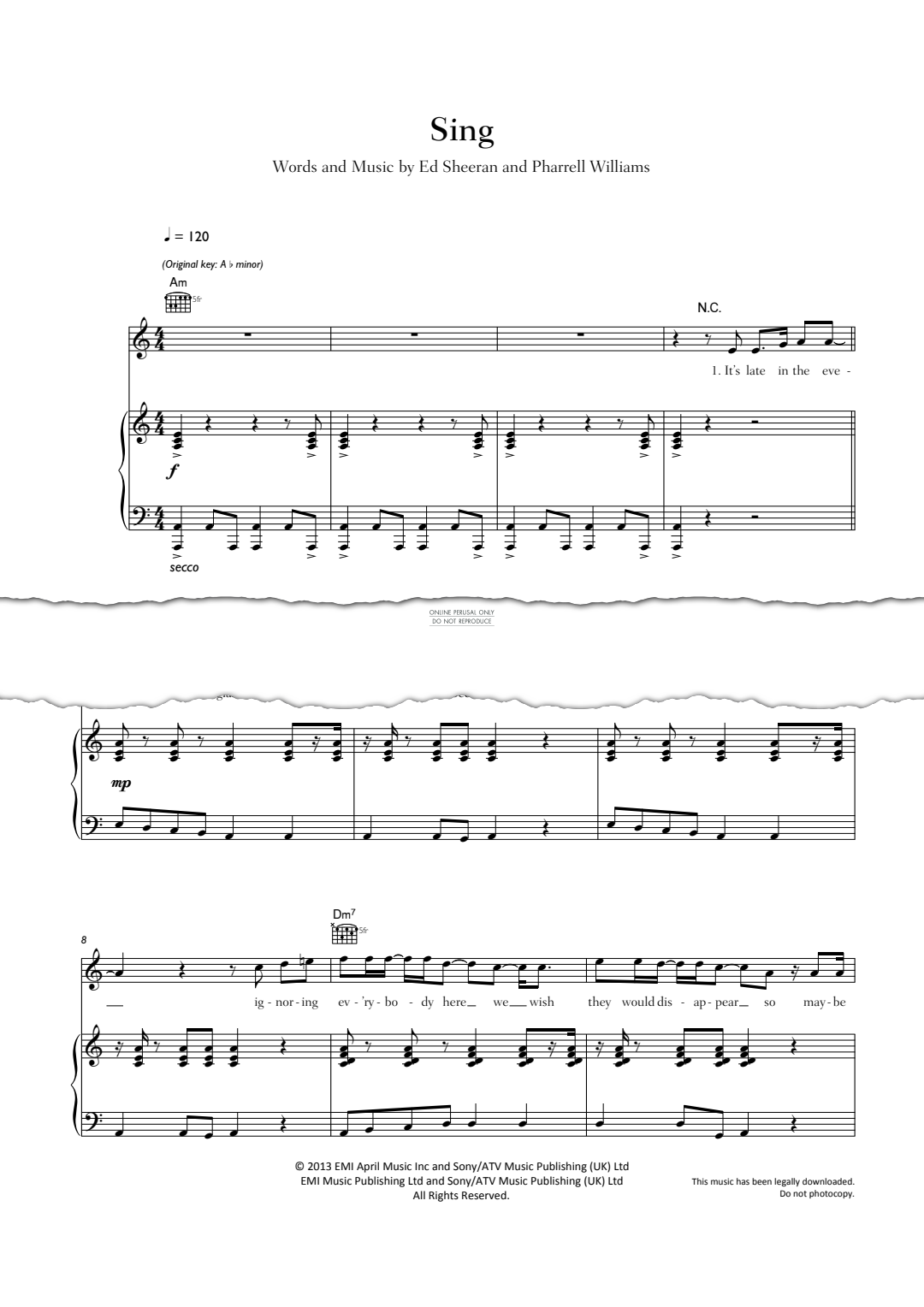 Produktgalerie: Seite 1 von 1 Sing, Ed Sheeran, Gesang, Gitarre, Klavier