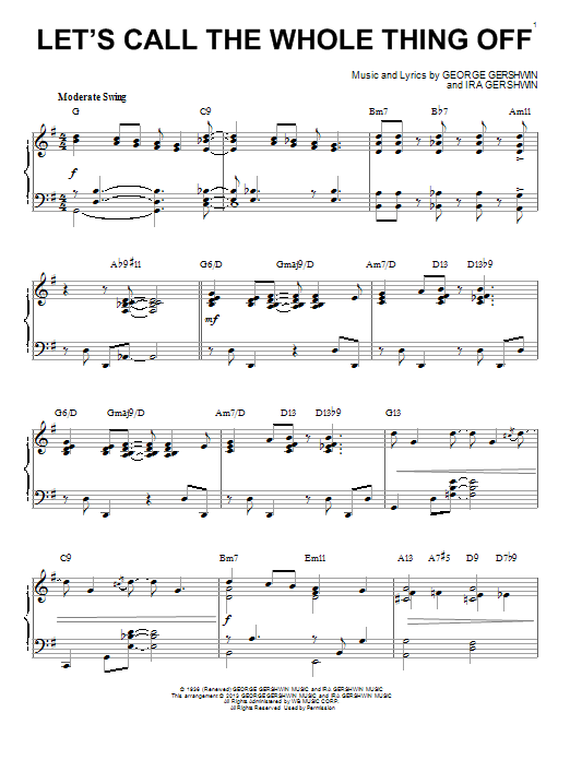 Produktbild zu: Let's Call The Whole Thing Off [Jazz version] (arr. Brent Edstrom)