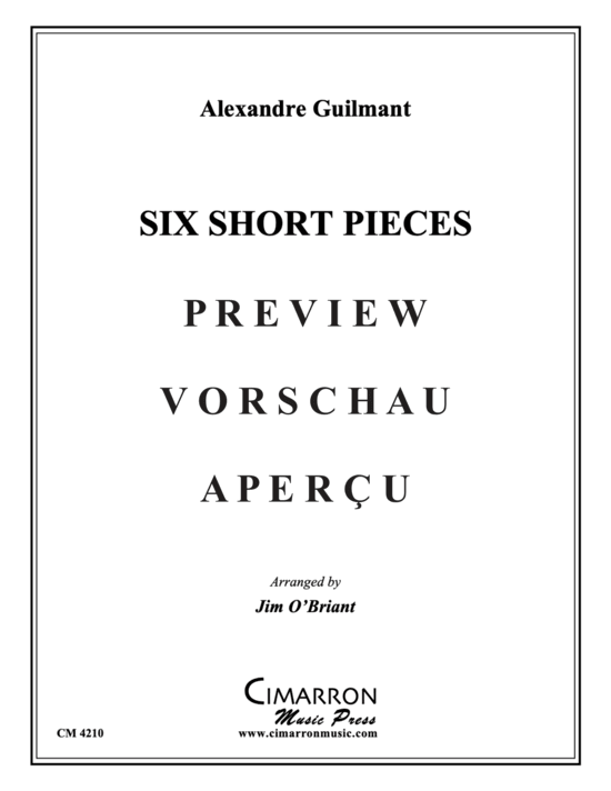 gallery: Sechs kurze Stücke, Op. 48 , , (Saxophon Quartett SATB)