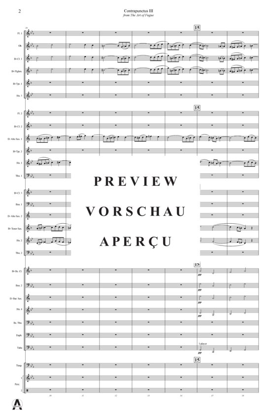 Produktgalerie: Seite 5 von 13 Contrapunctus 3 aus Kunst der Fuge , , (Concert Band)
