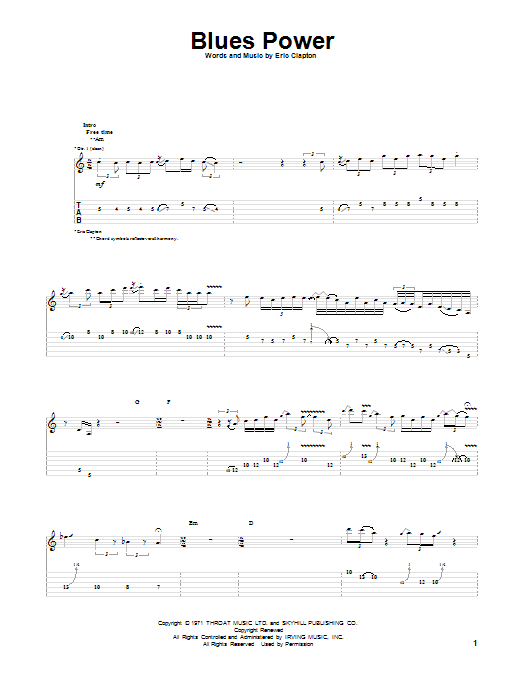 Product gallery: Page 1 of 1 Blues Power, Eric Clapton