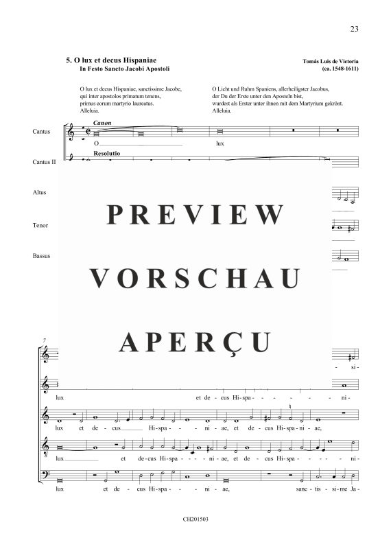 Produktgalerie: Seite 2 von 5 O lux et decus Hispaniae, , Gemischter Chor 5-stimmig