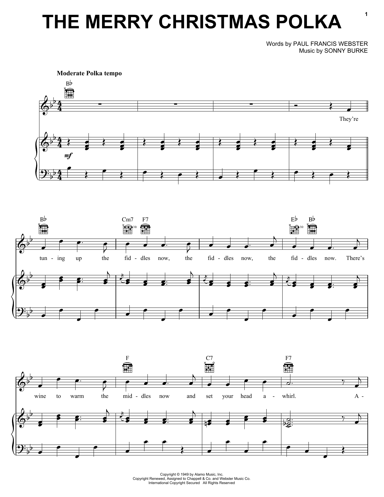 Product gallery: Page 1 of 1 The Merry Christmas Polka, Paul Francis Webster