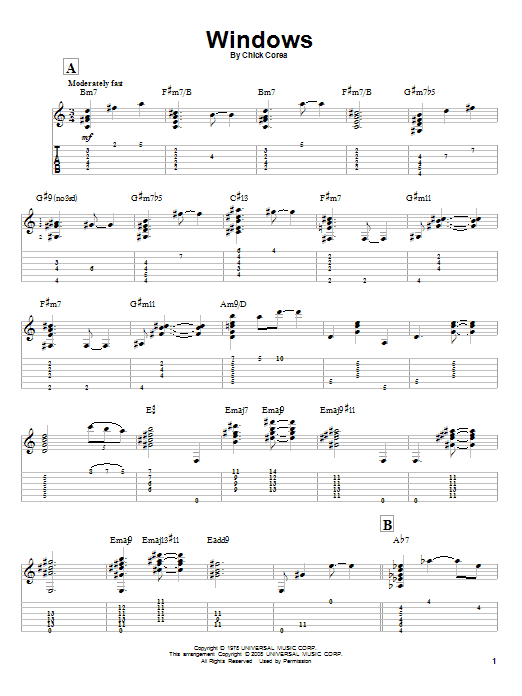 Product picture to:  Windows - Chick Corea