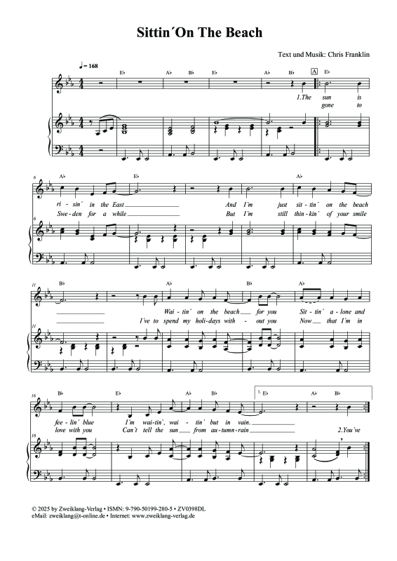 Product gallery: Page 1 of 9 Sittin On The Beach, Chris Franklin, (voice and piano)