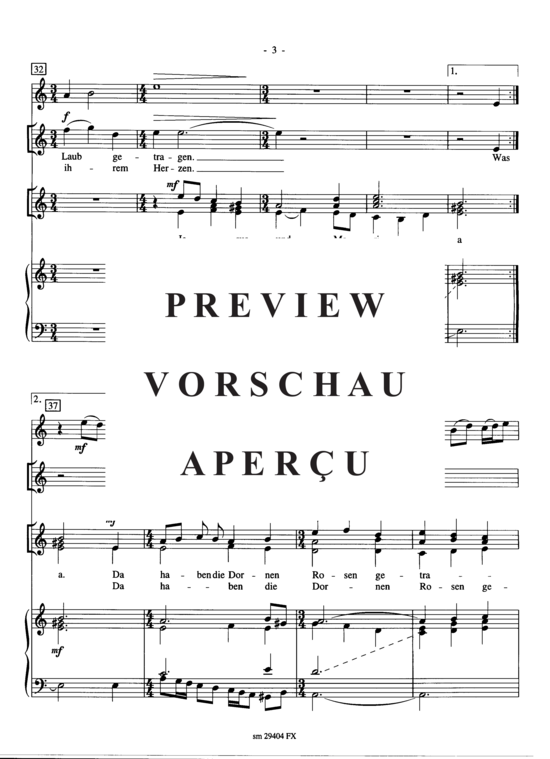Product gallery: Page 5 of 7 Da haben die Dornen Rosen getragen , , (female choir, soprano solo, melody instrument + piano)