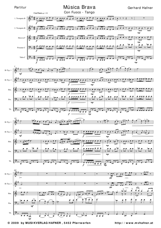 Produktgalerie: Seite 1 von 11 Música Brava, , (Blechbläser Quintett)