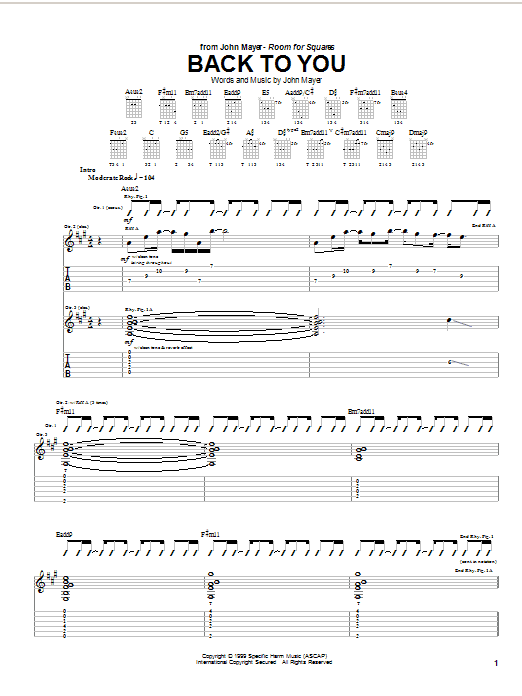 Product gallery: Page 1 of 1 Back To You, John Mayer