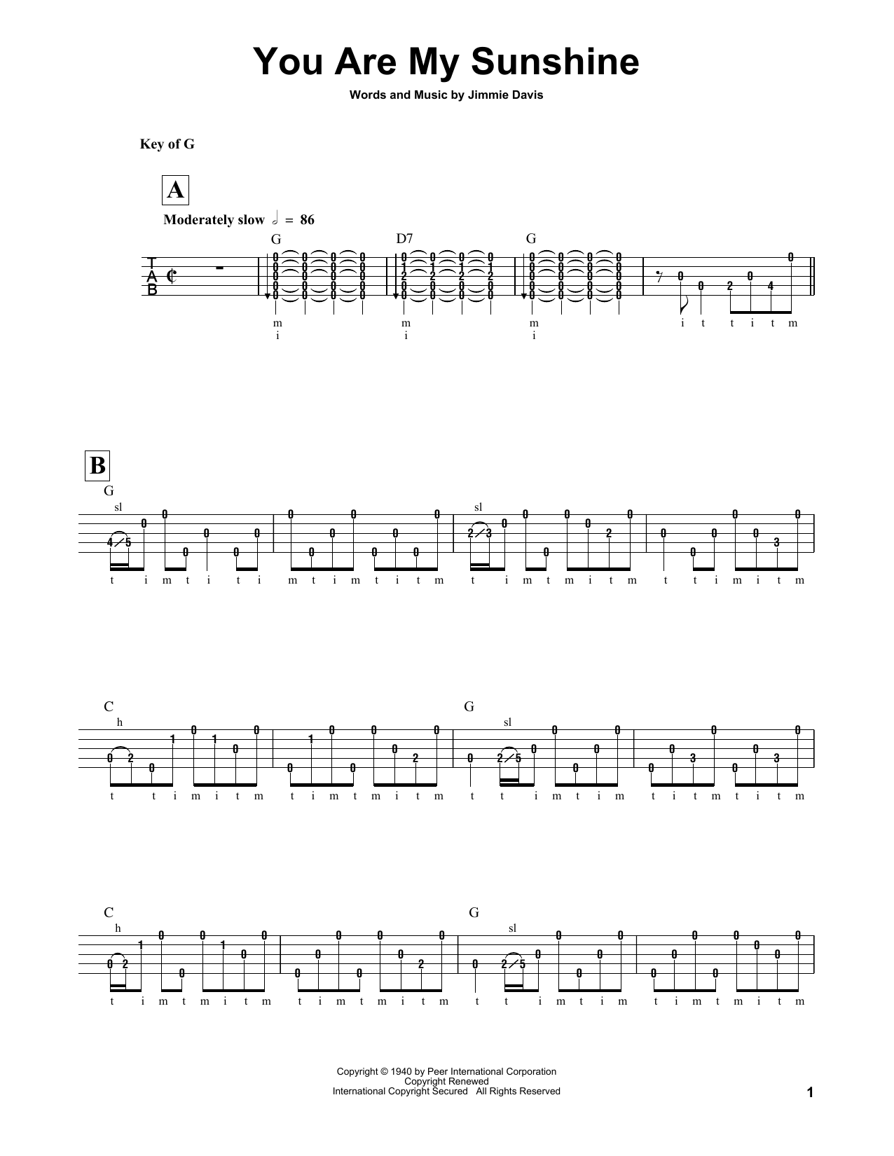 Produktgalerie: Seite 1 von 1 You Are My Sunshine, Jimmie Davis, Banjo