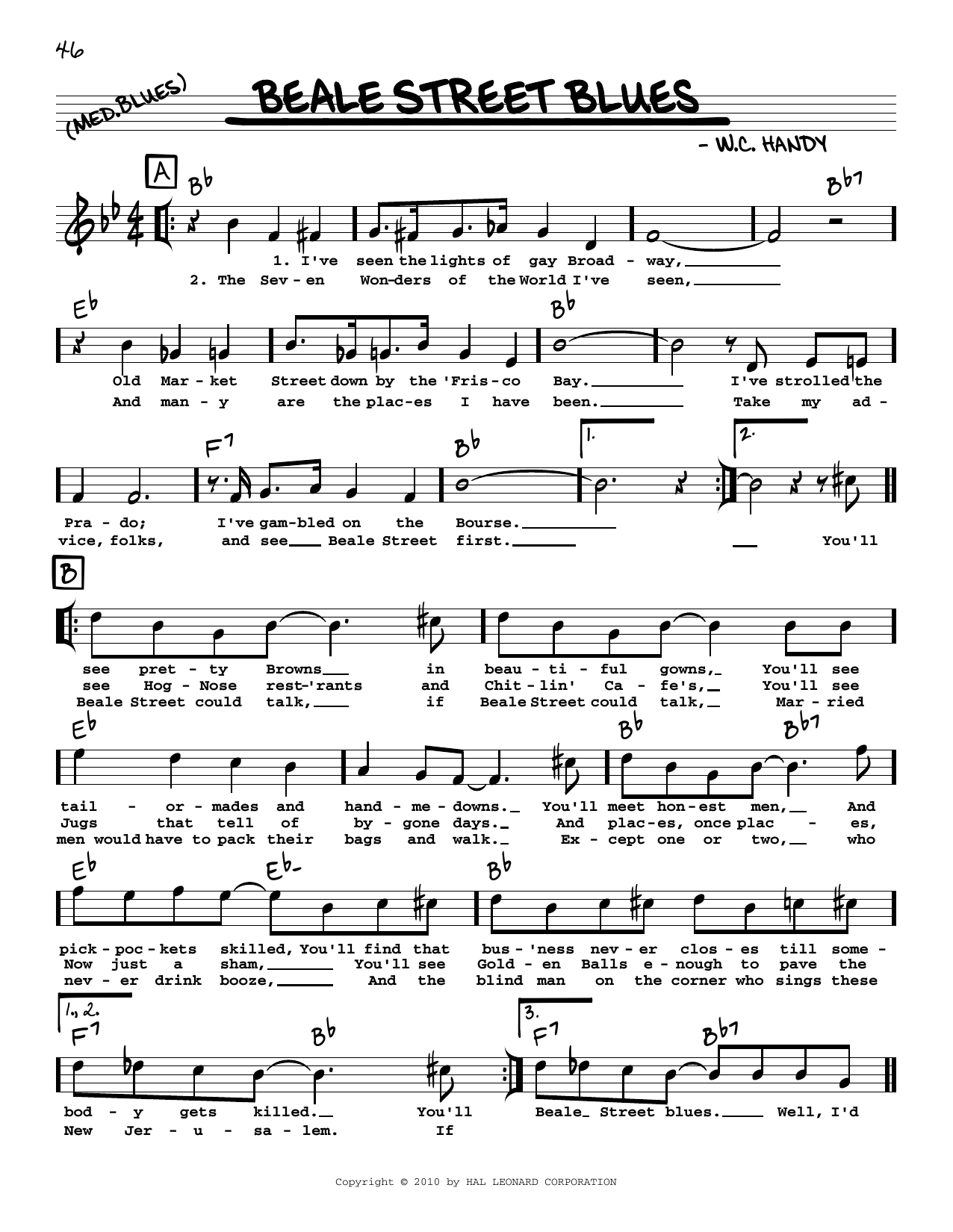 Produktbild zu: Beale Street Blues (arr. Robert Rawlins)