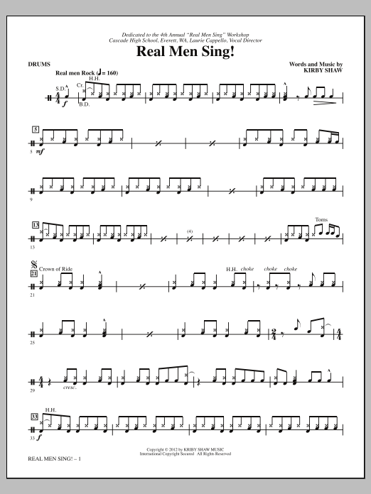 Produktbild zu: Real Men Sing! - Drums