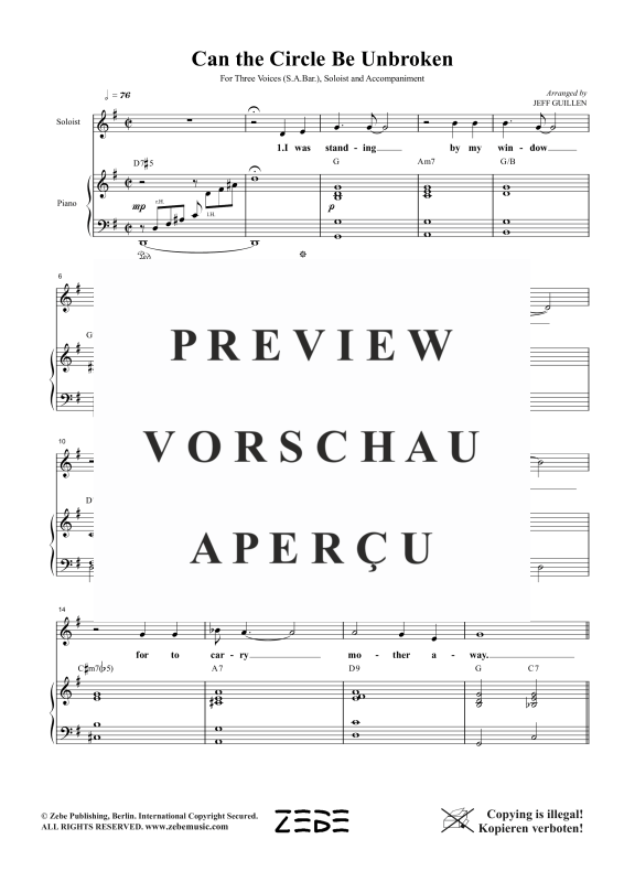 Produktgalerie: Seite 7 von 11 Can the Circle Be Unbroken, , Gemischter Chor SAB, Solo und Klavier