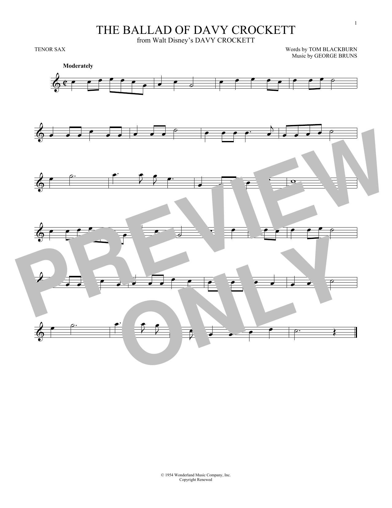 Product gallery: Page 1 of 1 The Ballad Of Davy Crockett (from Davy Crockett), Fess Parker