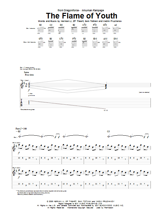 Produktgalerie: Seite 1 von 1 The Flame Of Youth, Dragonforce, Gitarre
