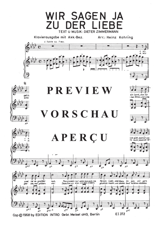 Produktgalerie: Seite 4 von 4 Wir sagen ja zu der Liebe, Carpendale, 	Howard, Klavier und Gesang