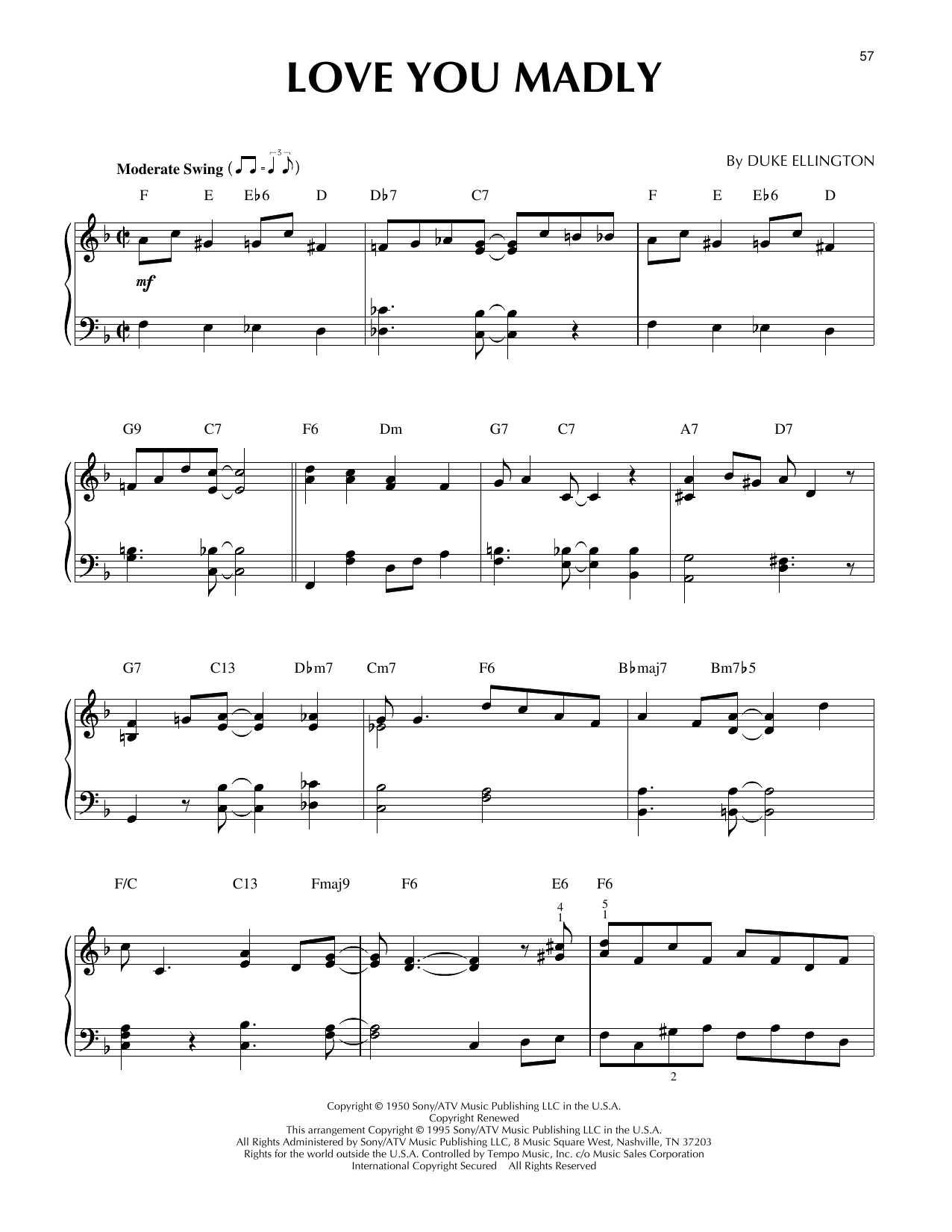 Produktgalerie: Seite 1 von 1 Love You Madly (arr. Brent Edstrom), Duke Ellington, Klavier