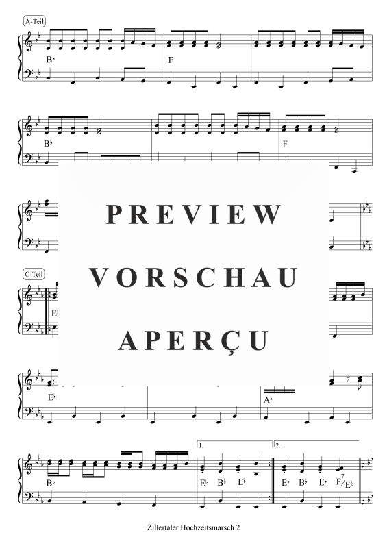 Product gallery: Page 3 of 4 Zillertaler Hochzeitsmarsch, , Piano Solo