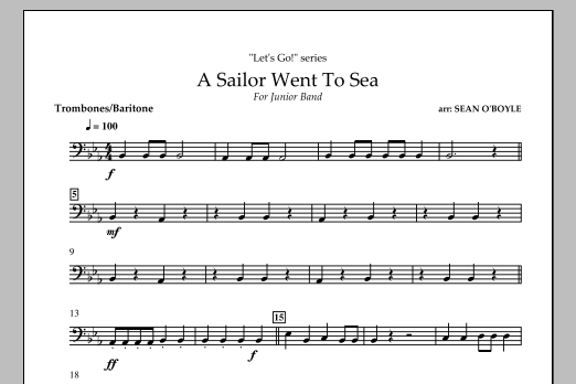 Produktbild zu:  A Sailor Went To Sea - Trombone/Baritone B.C. - 