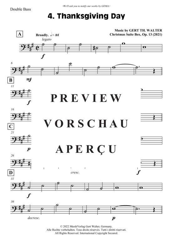 Produktgalerie: Seite 8 von 21 Christmas Suite Box , , (Stimmenauszug Kontrabass)