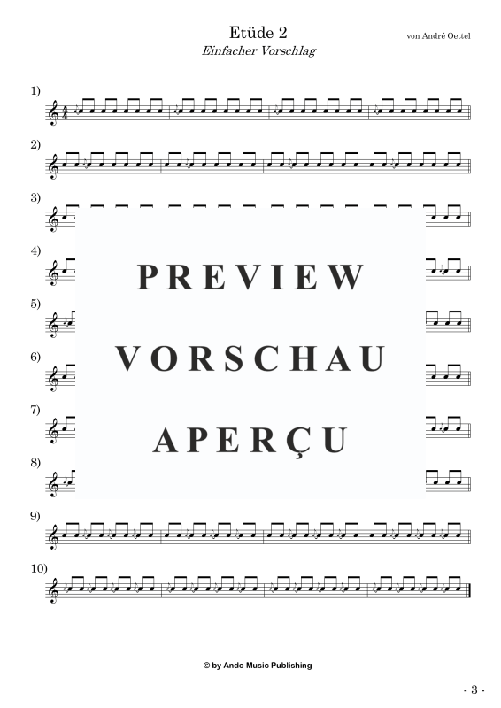 Produktgalerie: Seite 5 von 11 Etüden für Snare Drum im 4/4-Takt - Band 3, , Snare Drum Solo