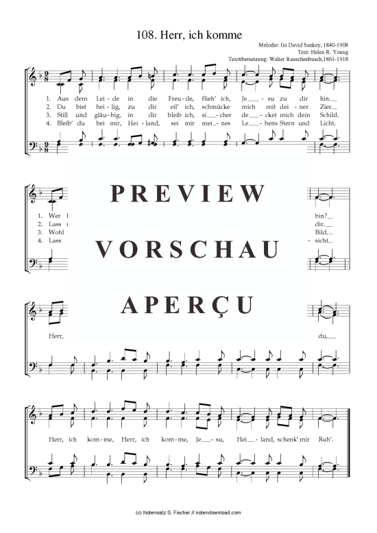 Product picture to: Herr, ich komme  Ira David Sankey, 1840-1908 / Helen R. Young 