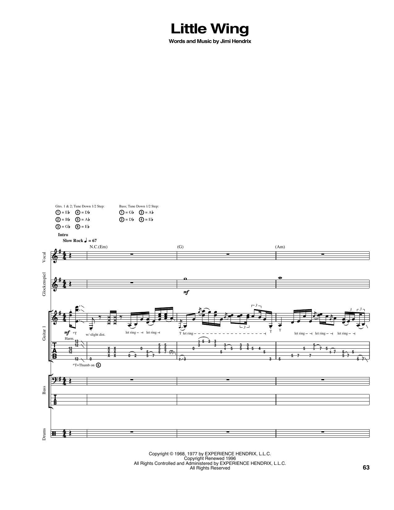 Product gallery: Page 1 of 1 Little Wing, Jimi Hendrix
